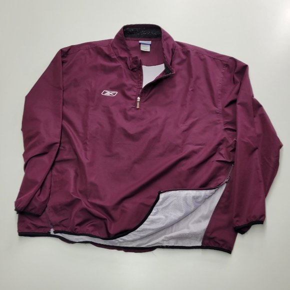 Reebok men's windshirt xxl burgundy - Picture 1 of 4